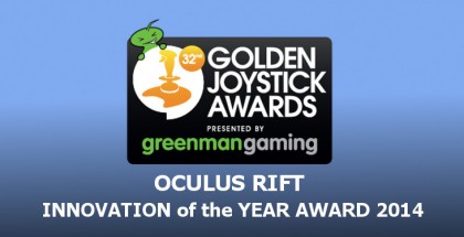 Oculus Rift Wins 'Innovation of the Year' at 2014 Golden Joystick Awards