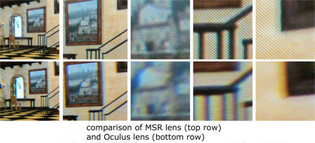 Oculus DK2 Lens vs. MSR Lens