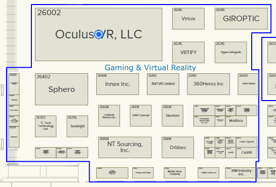 Oculus VR CES 2016 Floor Plan