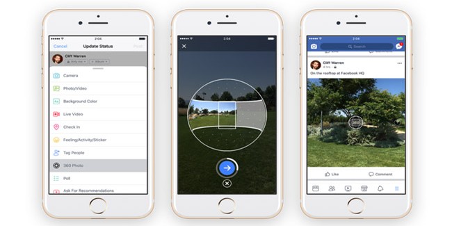 Facebook Now Lets You Capture 360° Photos from its Mobile App